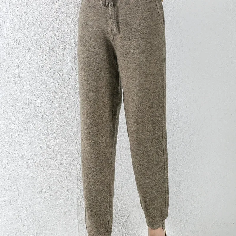 Trendy Thiened Outdoor Wear Wollen harembroek Dames Winter Nieuwe sportbroek Casual slanke andma-broek Hoge taille lange broek