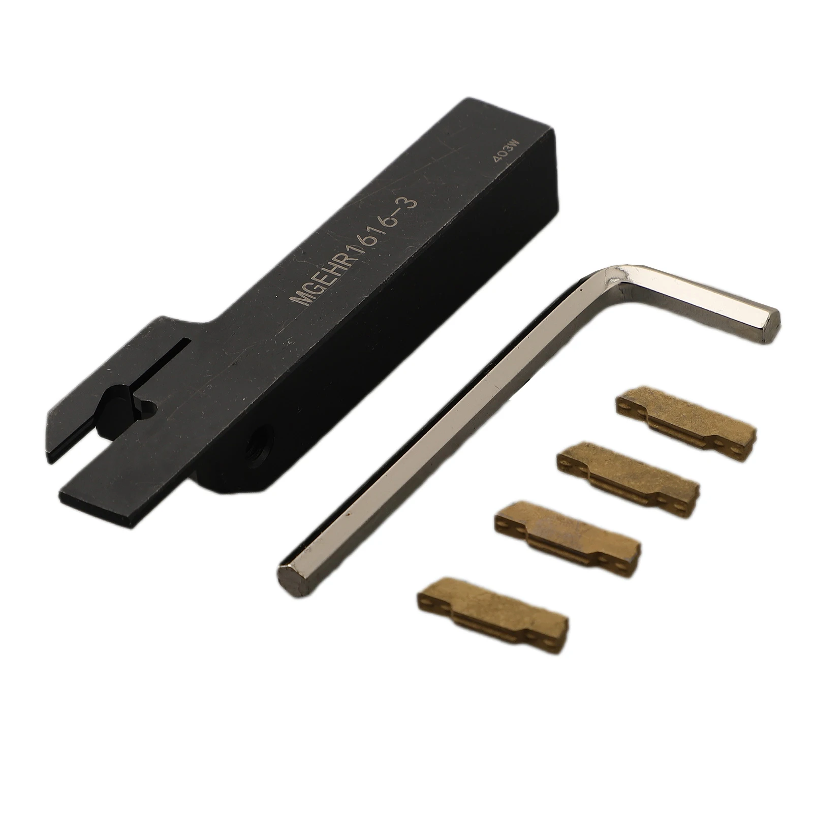 

Carbide Insert Turning Tool Holder 1 Set 100mm/4inch 18mm Insertion 65mm Wrench Accessories MGEHR1616-3 MGMN300 Insert