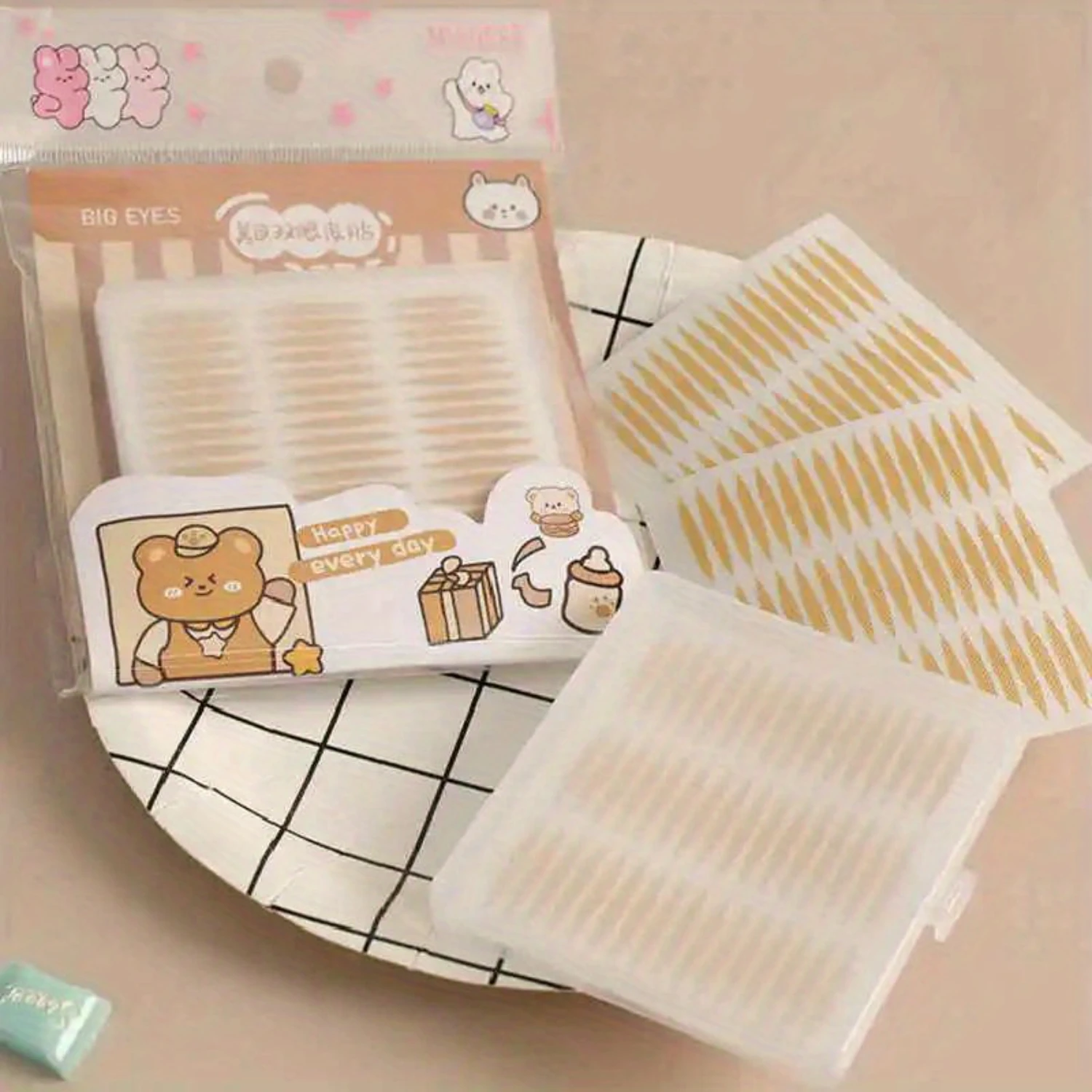 Double Eyelid Tape Stickers for Instant Eye Lift - Natural Look for Monolids & Uneven Eyelids, Easy Application Makeup Tool