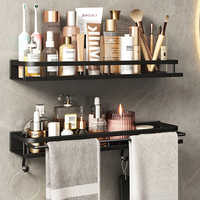 YUNJIEYA No Drill Bathroom Shelf Organizer Shower Storage Rack Corner Shelves Wall Toilet Shampoo Holder Kitchen HomeAccessories