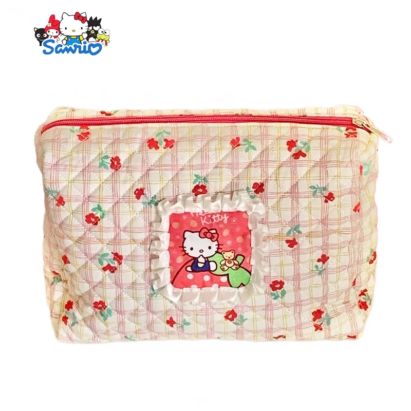 

Hello Kitty Sanrio Cosmetic Bag Anime Kawaii Cartoon Outdoors Travel Makeup Bag Toiletry Storage Bag Toys Girls Birthday Gifts