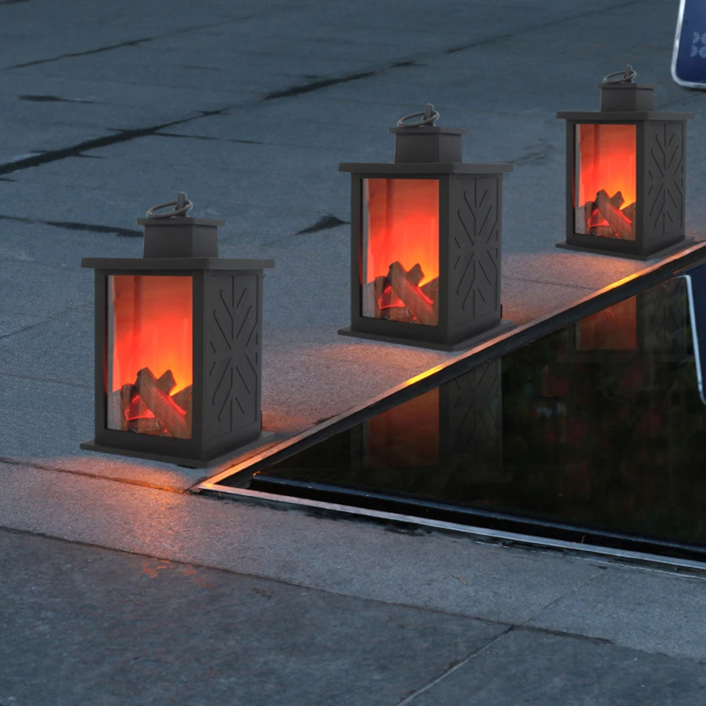 

Simulated Flame Lamp Solar Yard Light Decoration Lantern LED Handle Vintage Style Outdoor Indoor Garden Christmas Tree