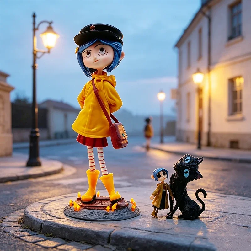 20cm Coraline Figur Coraline & The Secret Door Figuren Wybie Actionfigur PVC-Statue Modellpuppe Dekoration Spielzeug Geburtstagsgeschenk – Detail 1