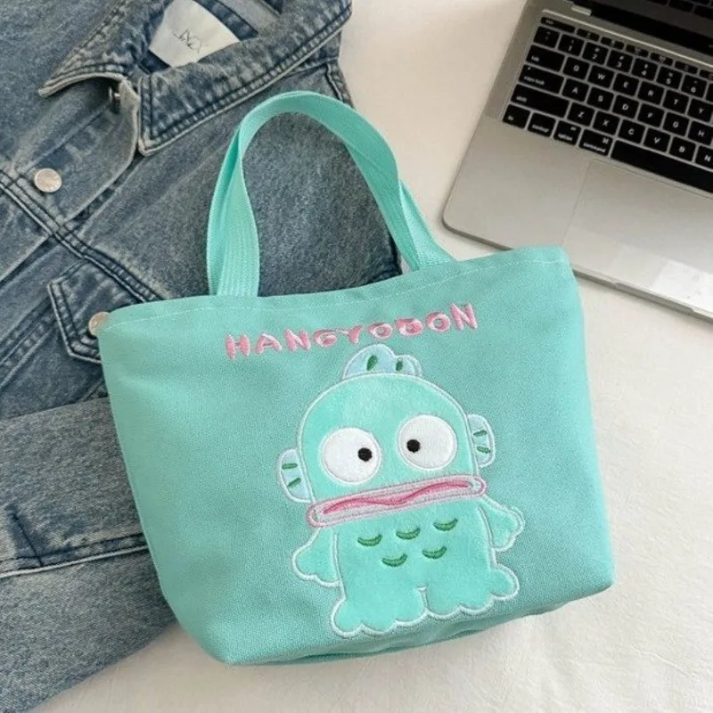 

Hangyodon Anime Kawaii Sanrio Ins Fashion Student Canvas Bag Cute Cartoon Hello Kitty Cinnamoroll Storage Lunch Box Gifts