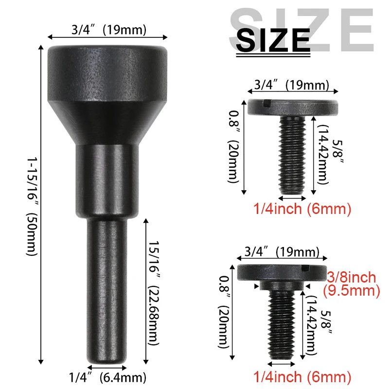 Mounting Mandrel for Cut-Off Wheels with 3/8\