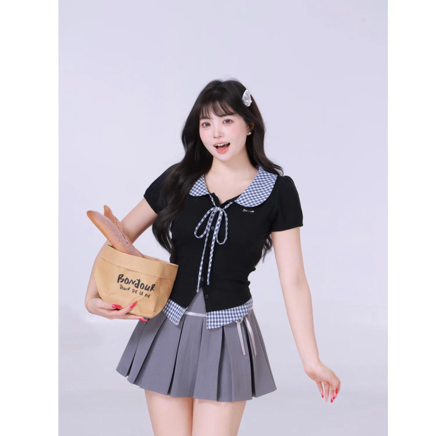 

Женская футболка MengFairy Cute Face Hero с коротким рукавом и воротником, в корейском стиле, приталенная, для летнего образа