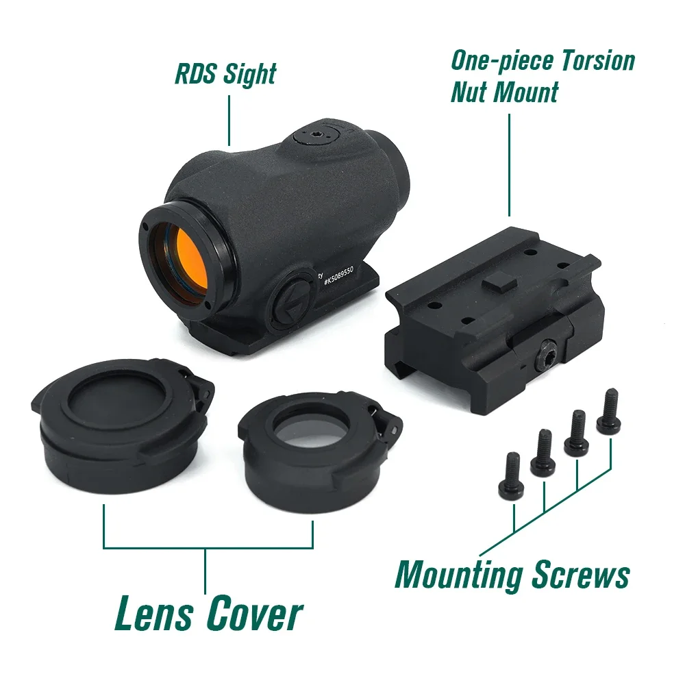 SPECPRECISION Tactical RDS 2MOA Red Dot Reflex Sight With 39 mm One-piece TNP Mount And Original Packing Box