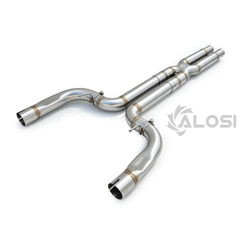 Stainless Steel X-Shape Exhaust Mid Pipe Exhaust System for Maserati Levante Ghibli 3.0T RWD Rear Wheel Drive 2014-2022