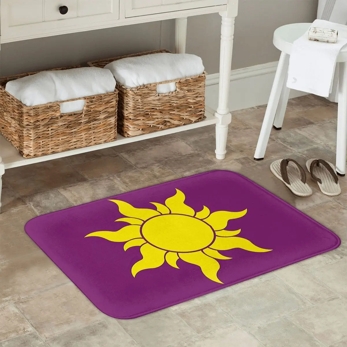 Rapunzel Sun Non-slip Doormat Floor Mat Antiwear Carpet Rug for Kitchen Entrance Home Balcony Footpad Mats