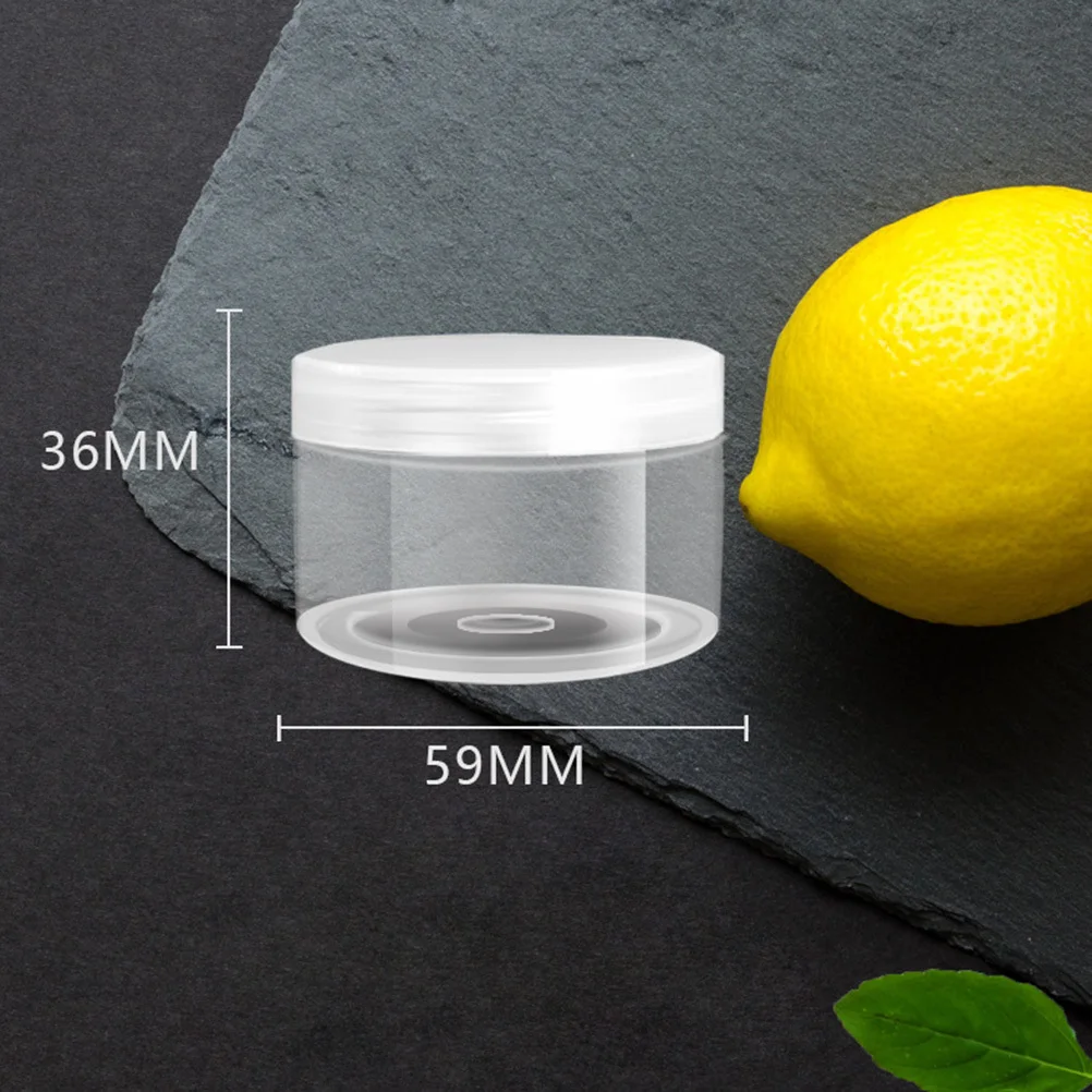 

10Pcs 80ml Transparent Plastic Bottles Round Durable Long Lasting Use for Cosmetics Storage and Gifts