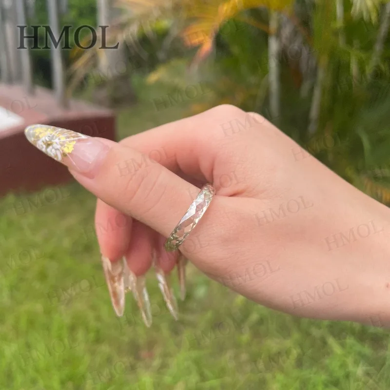 100% Real Moissanite Ring Never Fade Coloful Full Size Range Customizable Engagement/Wedding Jewelry Christmas Gifts