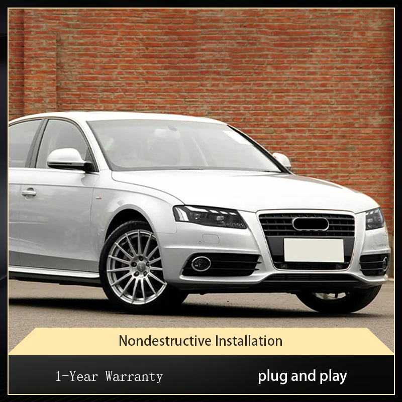 Car Styling For Audi A4L B8 2009-2012 Front Lamp DRL Headlight Turn Signal Highlight Full LED Bulbs Projector Lens Auto Tool
