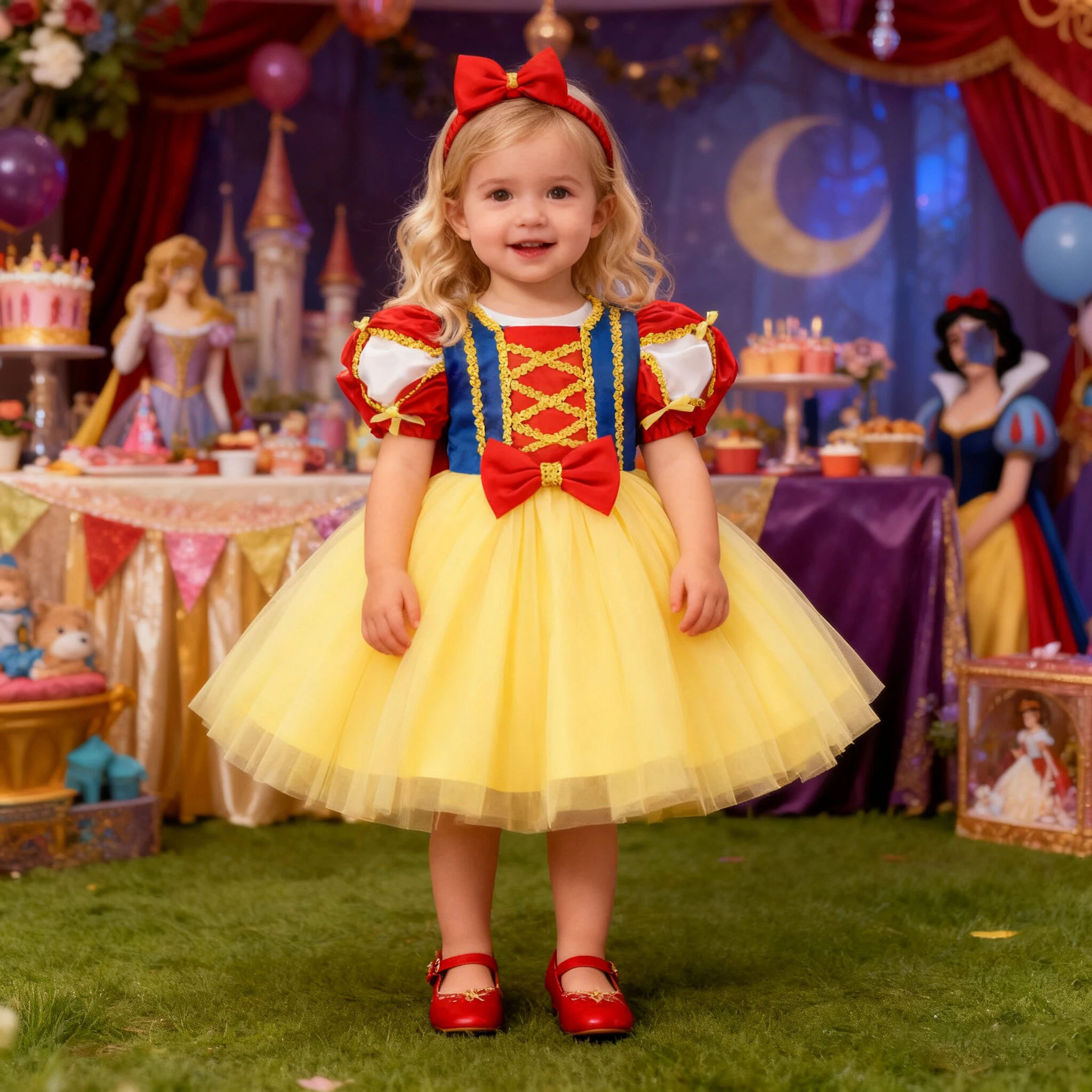 Elegant Snow Princess Party Baby Girls Dress Toddler Tulle Bow 1st Birthday Wedding Prom Dresses Girl Bridesmaid Evening Costume