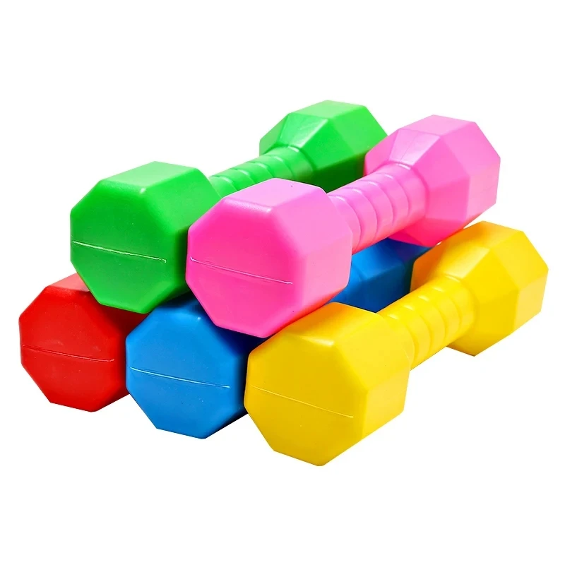 Children Dumbell Plastic Fitness Equipment, Kids Training Performance, Outdoor Dancing Tool, Workout Exercise, Colorful Toy