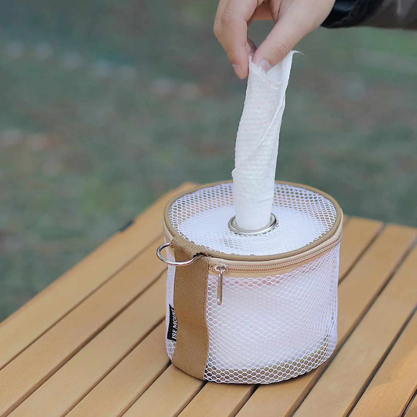 Portable Mesh Toilet Paper Holder Camping Tissue Hanger Roll Bag for Outdoor Tent Picnic Car