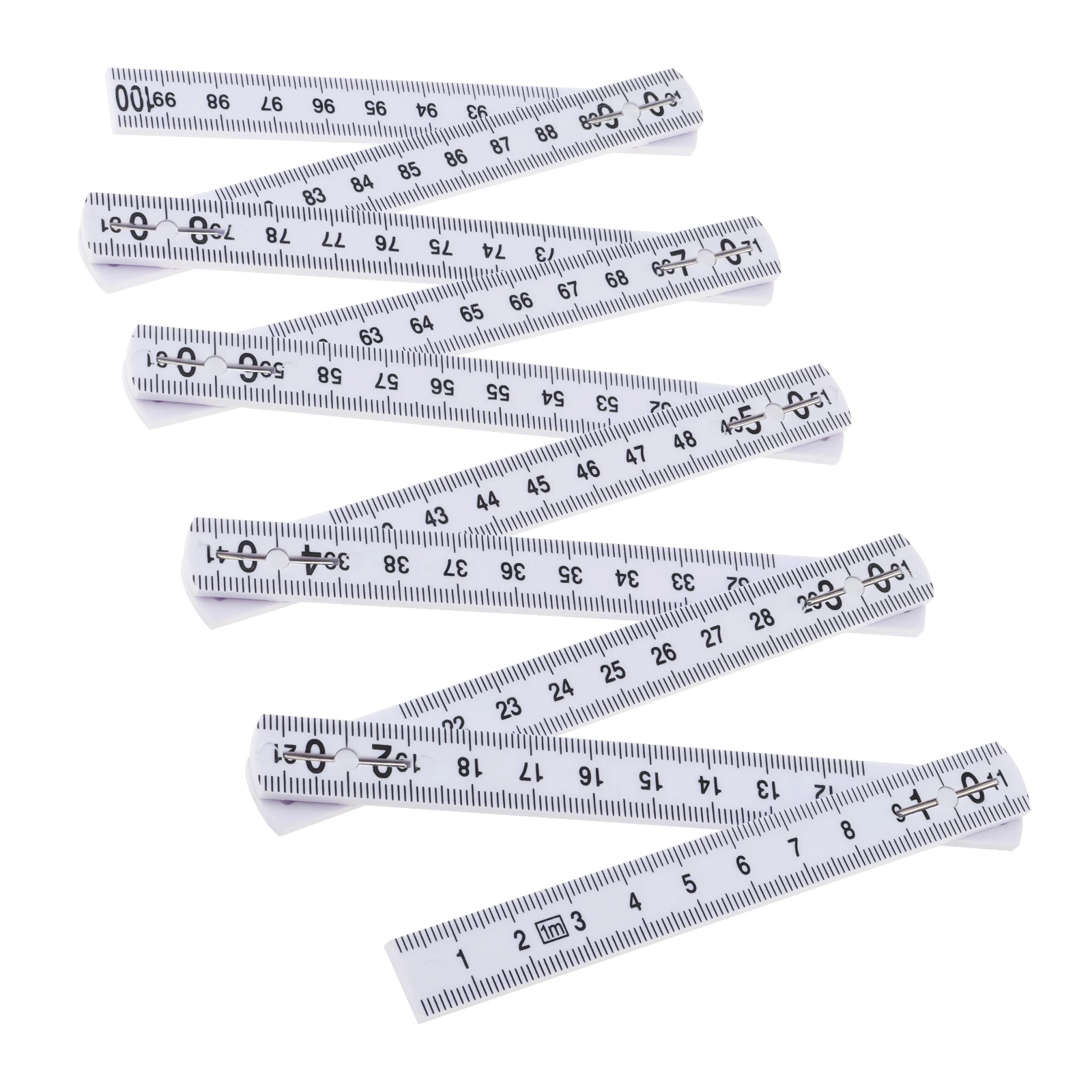1m/2m Double Sided Metric Scale Ruler Foldable Plastic Ruler Measuring Tool for Teaching / Drawing / Carpenters/Drafting /Crafts