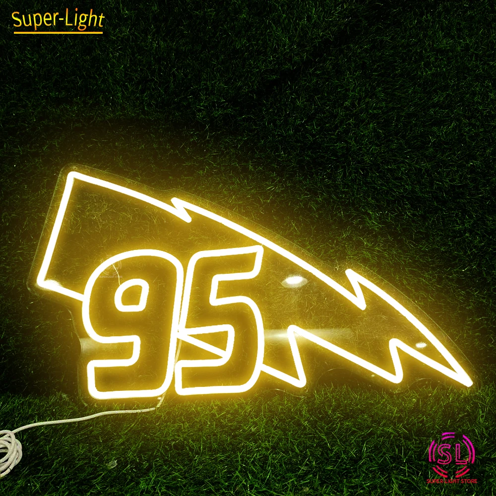 Number 95 Neon Sign for Interstat Florida Route 95 Neon Sign Iconic Handcraft Neon Signboard Shop Neon Wall Lights