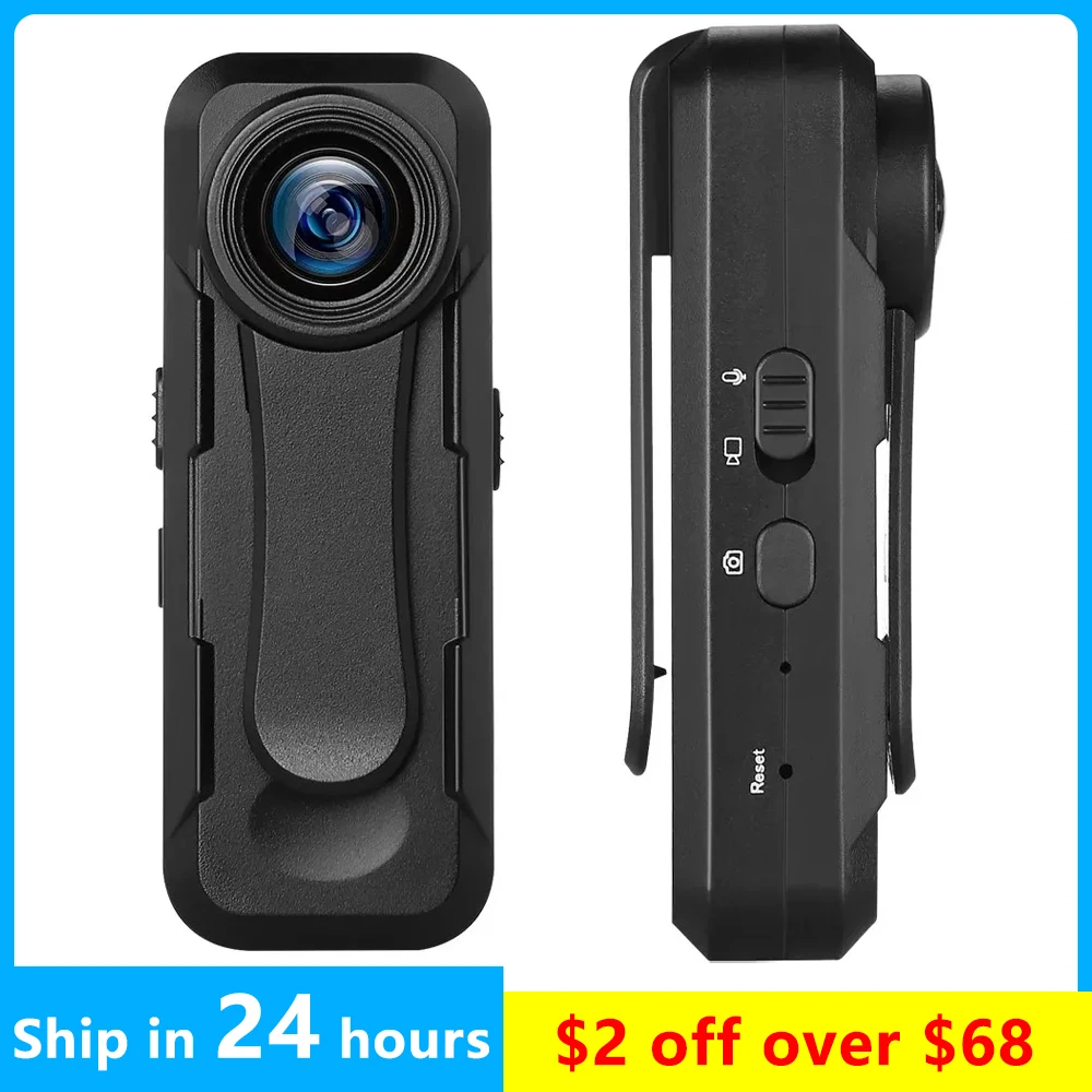 BOBLOV FHD 1080P+ Video Capture Mini Camera Body Mounted Worn Camera With SONY IMX307 Optical Sensor, Loop Recording Time Stamps