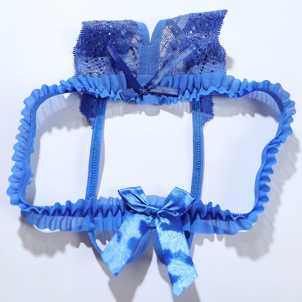 กางเกงชั้นในสตรี จีสตริงเซ็กซี่ ลูกไม้ผูกโบว์ สำหรับผู้หญิง กางเกงชั้นในสไตล์โดดเด่น ชุดชั้นในผู้หญิงสุดฮอต