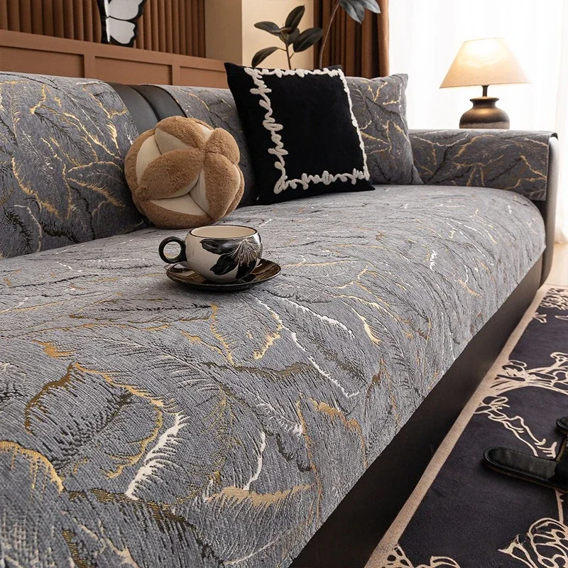Chenille Sofa Cushion Soft Skin Friendly Non Slip Light Luxury Cover Cloth Towel All Year Round Universal High-end Sofa Cover