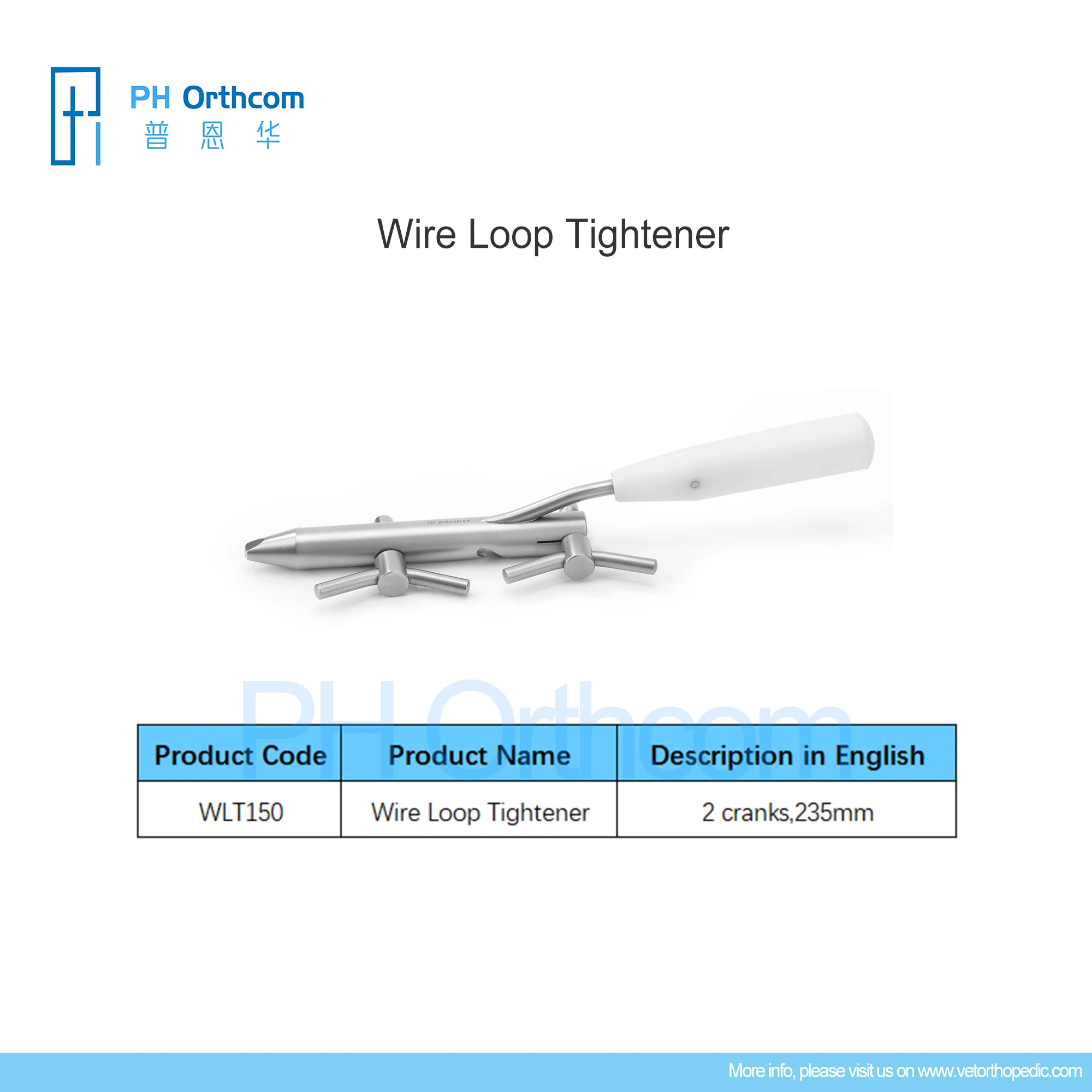 Wire Loop Tightener Veterinary Orthopedic Instrumentation for Pet Care Medical Devices and Tools