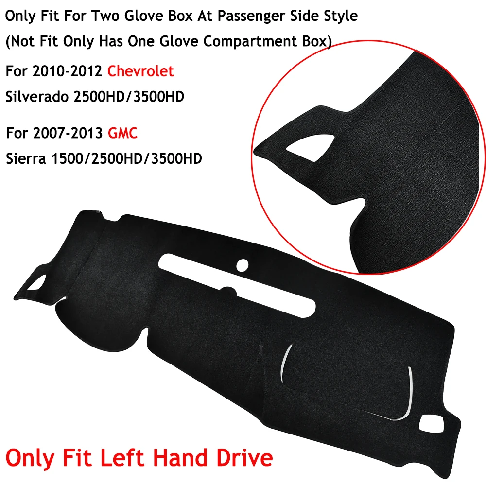 For Chevrolet Silverado 1500 2007-2013 Car Dashboard Cover Mat Dash Board Sun Shade Anti-UV Pad Sun-proof Carpet Car Accessories