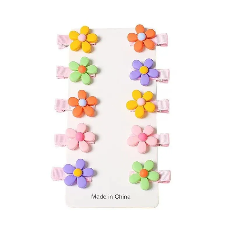 Baby Hair Clips Cartoon Bows Flower Kids Hairpins For Girls Sweet Children Clips Barrettes