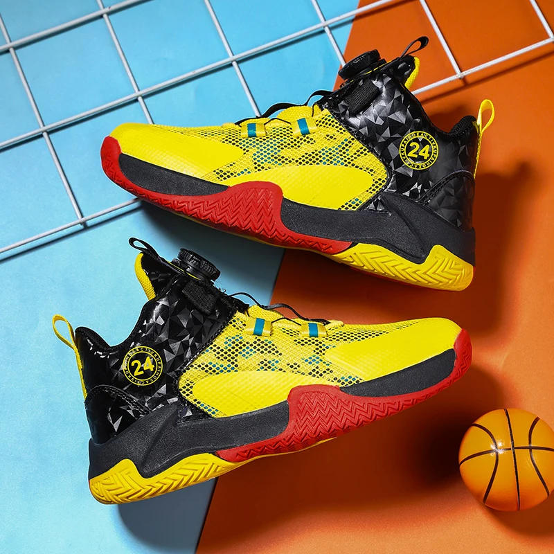 

New breathable, wear-resistant, high-quality, friction-resistant, high-elasticity children's basketball shoes Children's casual