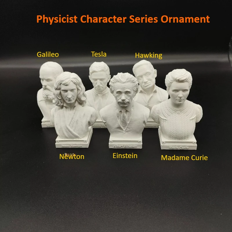 Physicist figurine Newton Galileo Einstein Tesla Curie Lady Hawking scientist figurine sculpture model decor home accessories