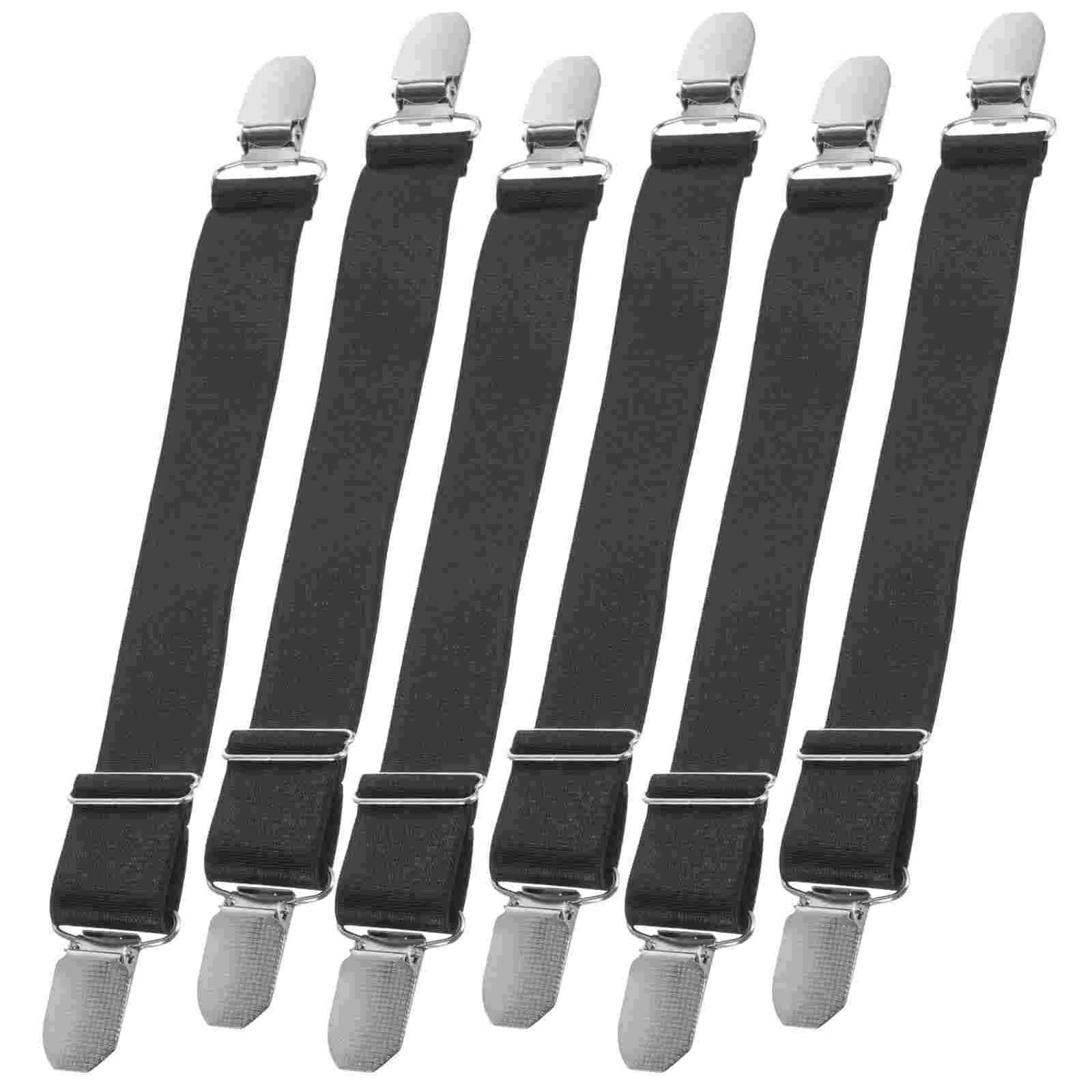 6 Pcs Leg Clip Boot Motorcycle Riding Pant Miss Black Boots Scooters Tie down Straps Metal