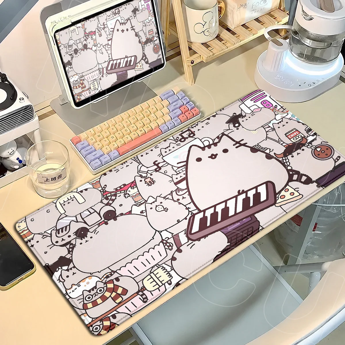 Computer E-sport Gamer Desktop Carpet PC Rubber Accessories Cute P-pusheens-S HD Printing Mouse Pad XXL Notebook Cartoon Mauspad