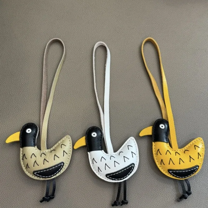 Cute Dazed Duck Journal Charm Niche Handmade Bag Pendant Mini Pet Figurine Best Friend Gift Keychain Planner Women