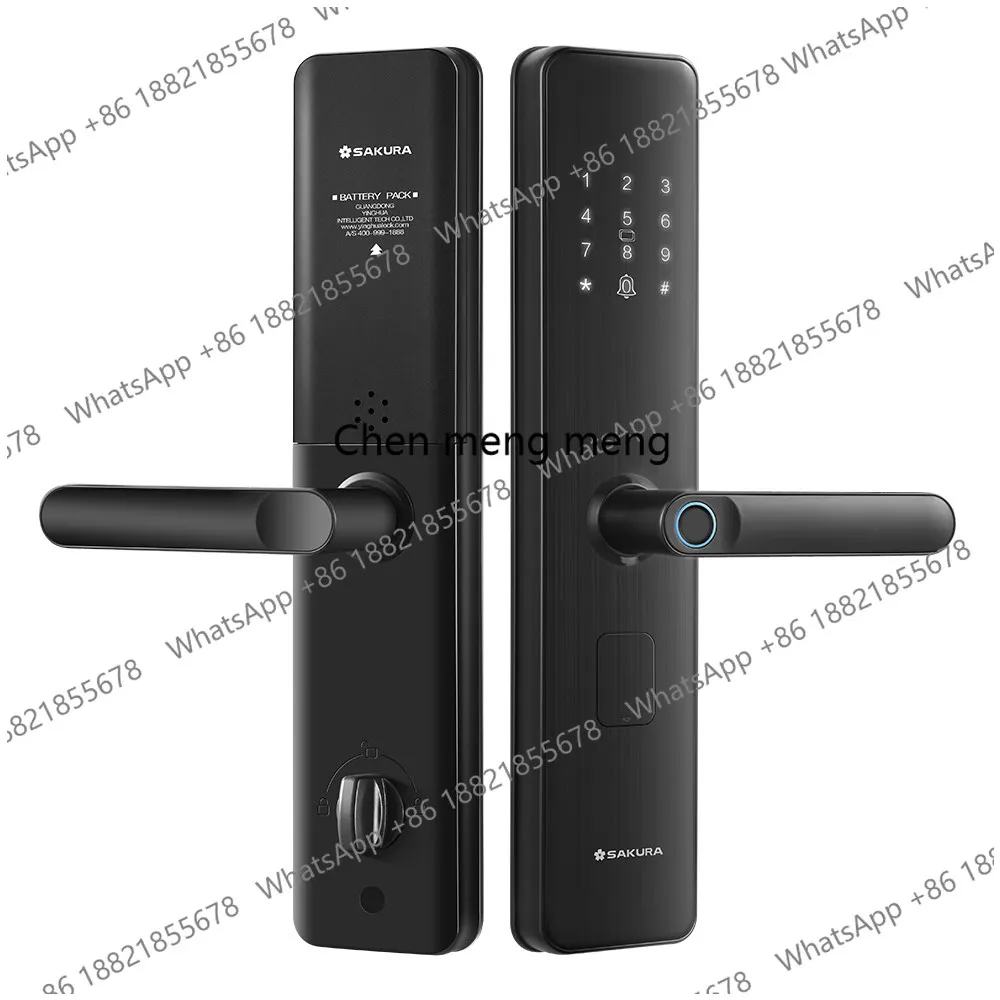 

Умный замок для входной двери с функцией распознавания отпечатков пальцев, защита от взлома, кодовый замок для деревянных дверей, электронный замок.