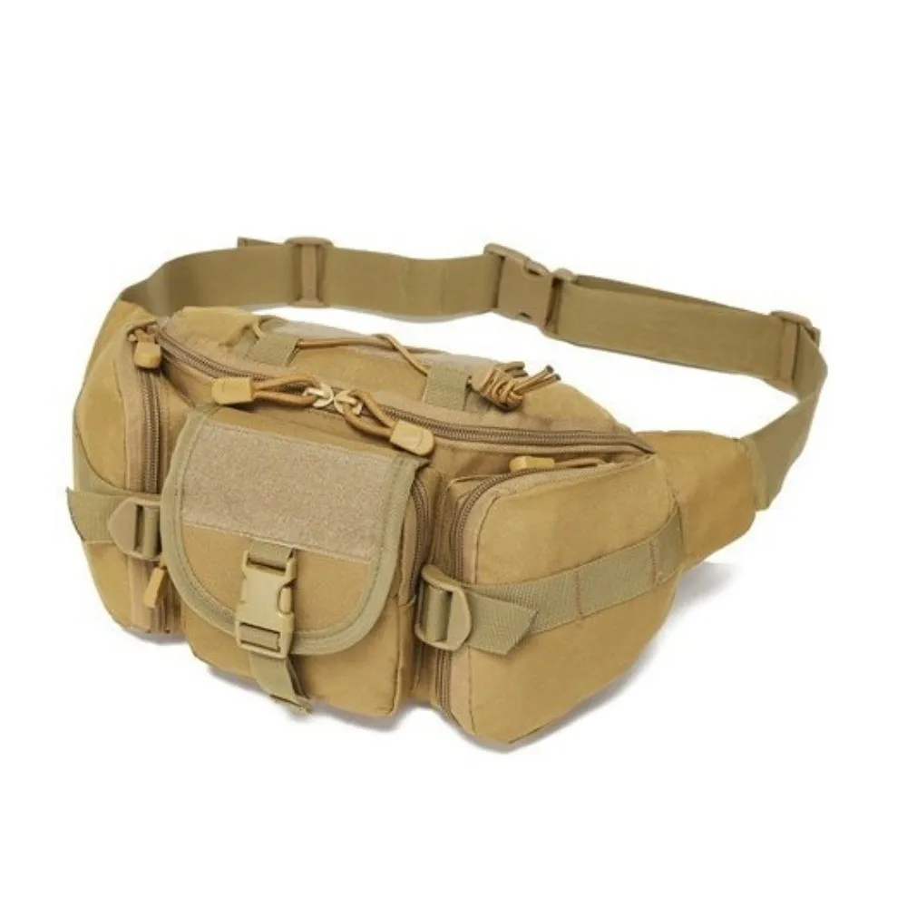 New Multi-Functional Waist Bag Durable Waterproof Belt Bag Zippered Pockets Adjustable Strap Utility Tool Pouch Sports