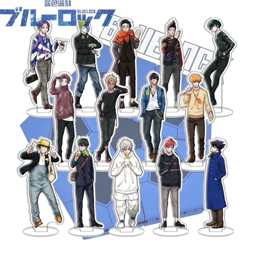 Soporte acrílico de Anime Blue Lock para Cosplay, placa modelo, decoración de escritorio, letrero de pie, accesorios de llavero, regalos para amigos, Isagi yoachi