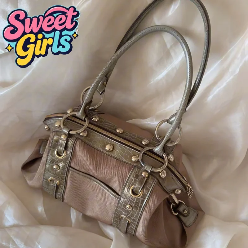 Patchwork Designer Bag Women Underarm Messenger Bag Contrasting Color Shoulder Bag Chic Large Capacity Handbags Casual Bags