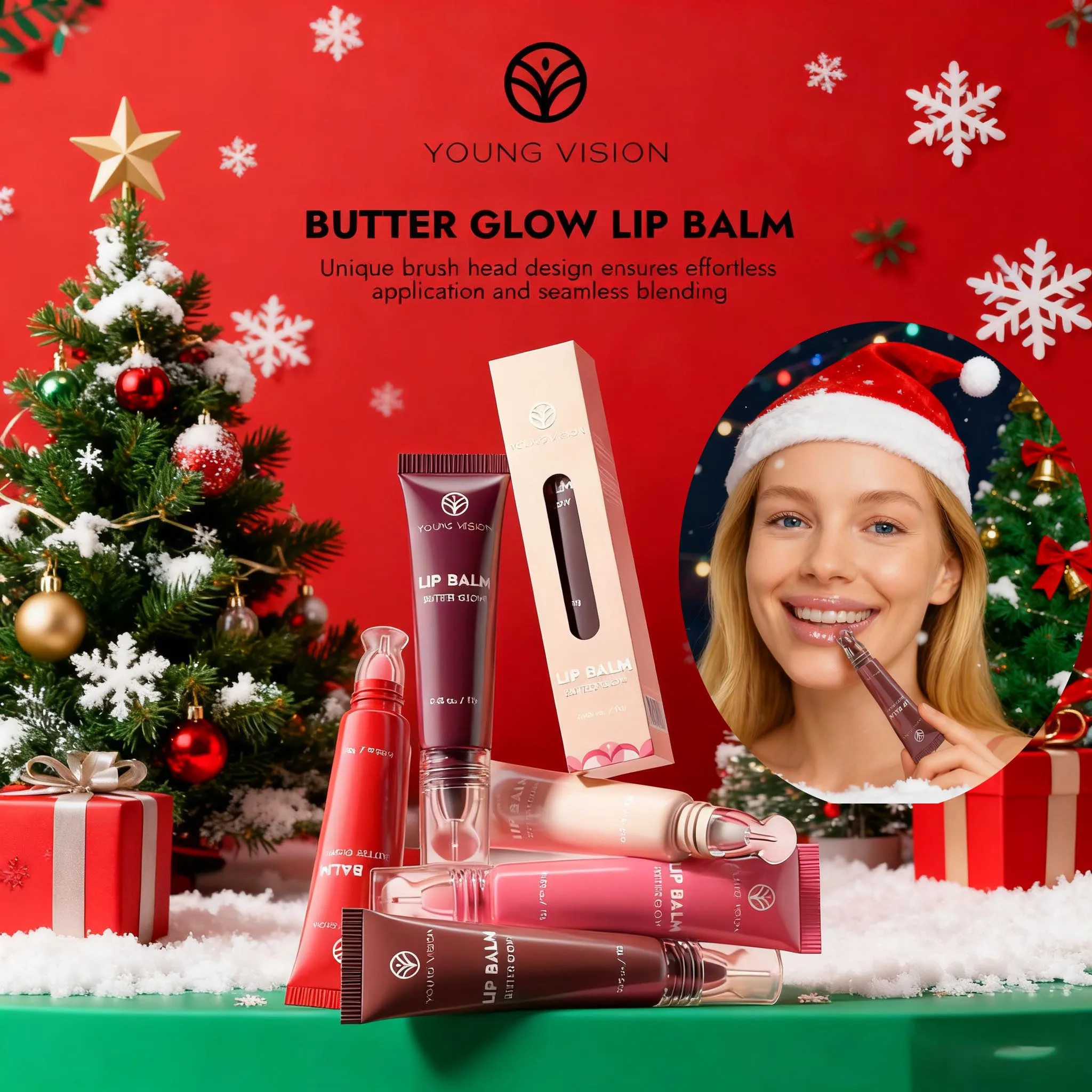 YOUNG VISION 6-Farben-Lipgloss, matt, fein schimmernd, feuchtigkeitsspendend, feuchtigkeitsspendend, Kristallglanz, Lipgloss-Schichtung