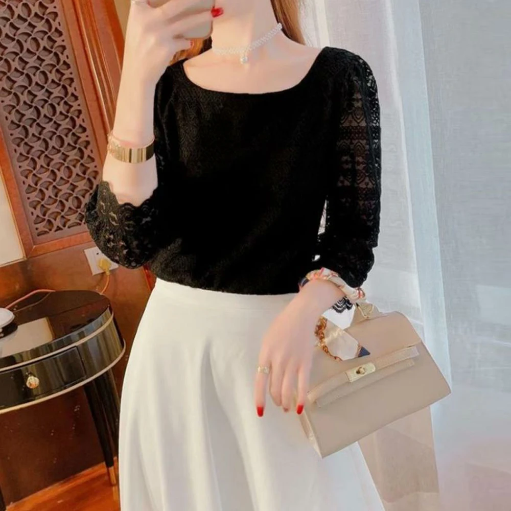 

New Half Sleeve Stretch Lace Tshirt Women Short Sleeve Lace Blouse S-3XL Pink Sweet T Shirt Women Retro Ladies Elegant Tees Top