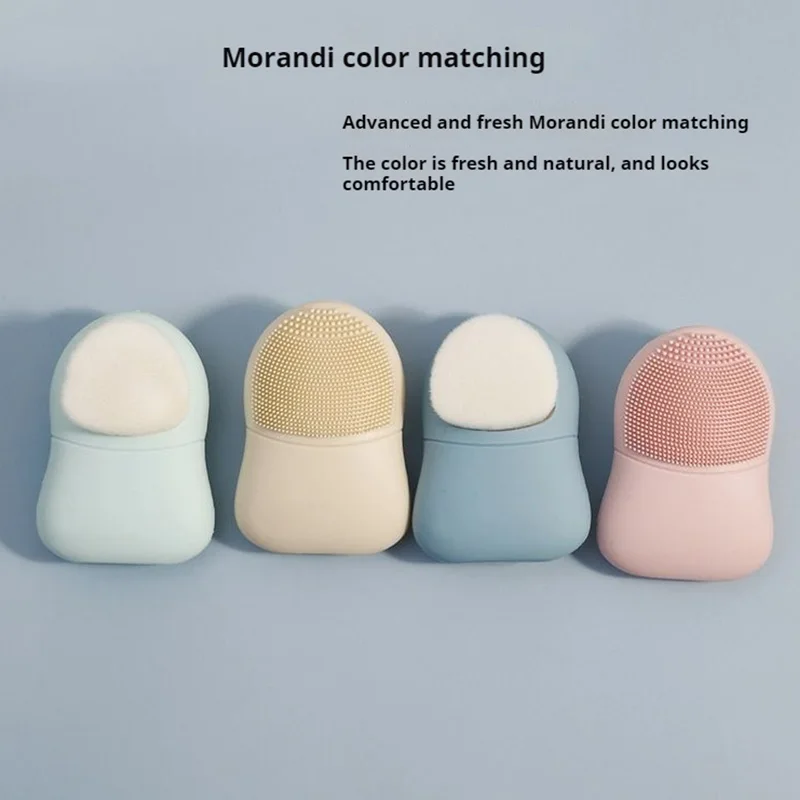 สองด้านซิลิโคนแปรงทําความสะอาดผิวหน้านวดด้วยตนเองแปรงทําความสะอาดผิวหน้าขนแปรงนุ่มลึกทําความสะอาด Exfoliator เครื่องมือ