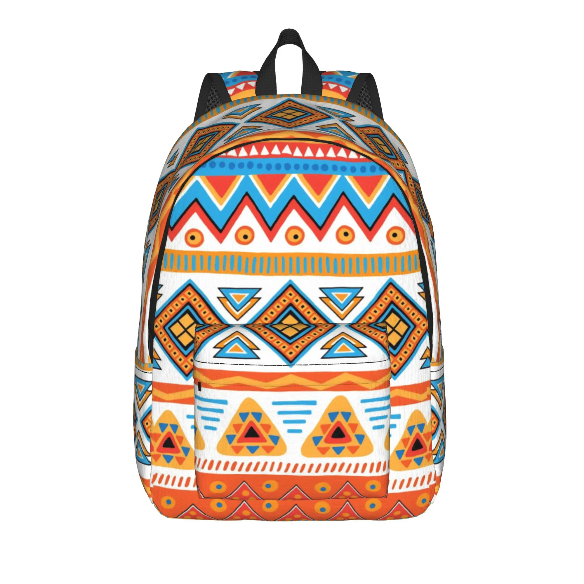 

Traditional Ethnic Tribal Backpack for Men Women Teenage High School Work Daypack Colorful Pattern Laptop Computer Canvas Bags
