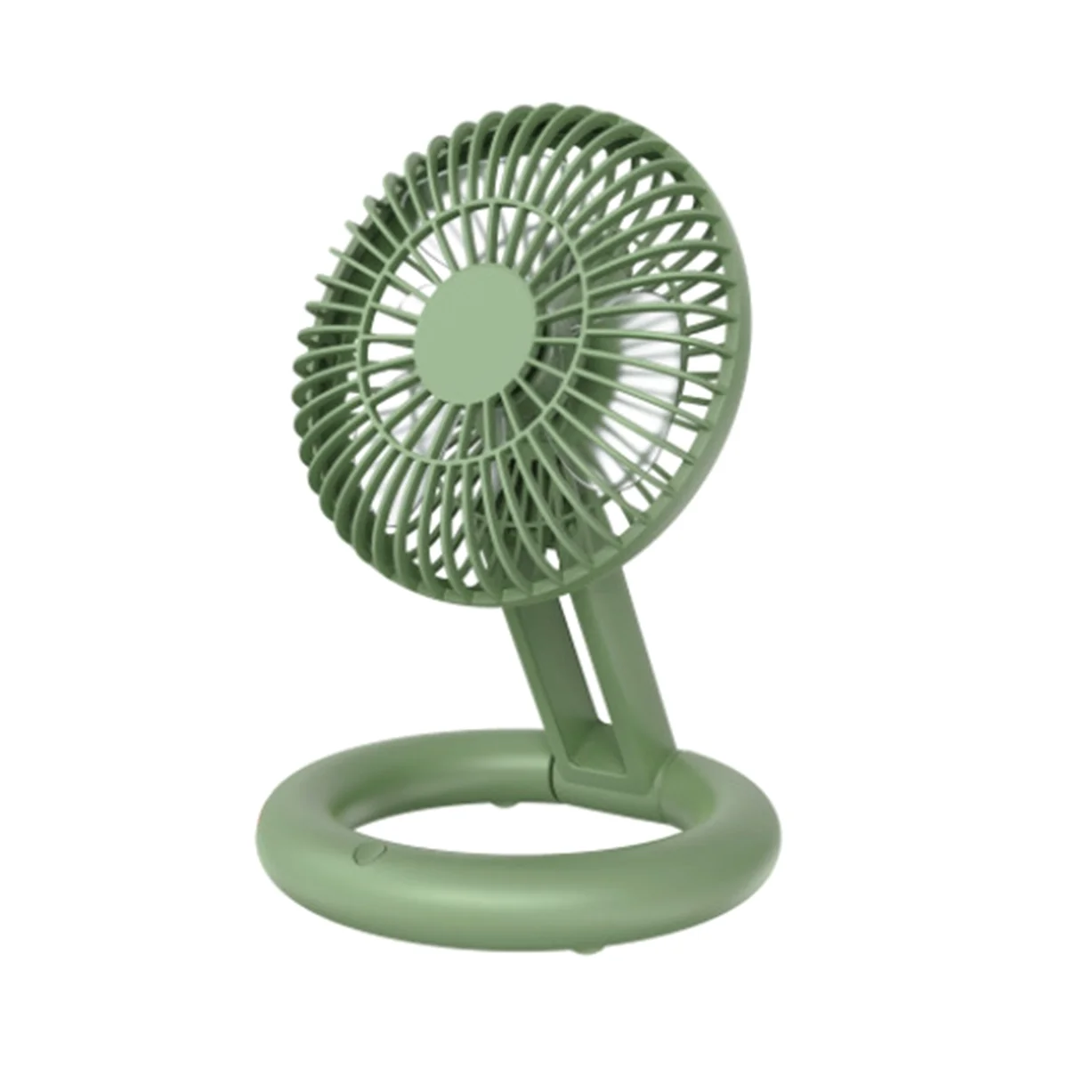 

Mini Oscillating Desk Fan 4 Speeds USB Powered Portable Battery Operated Rechargeable Fans Office (Olive Green)