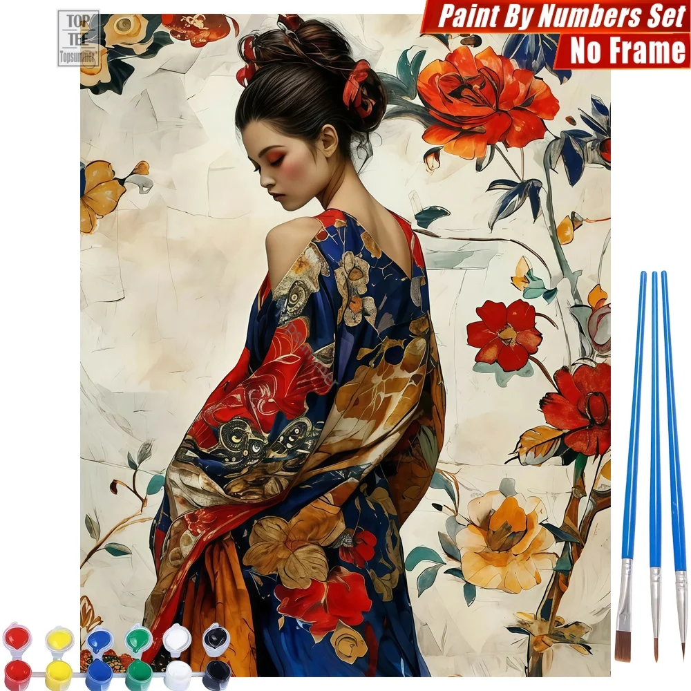 Kimono floral para mujer con estampado digital - Diseño abstracto intrincado tradicional, ideal para actividades en casa, regalo de cumpleaños para hija
