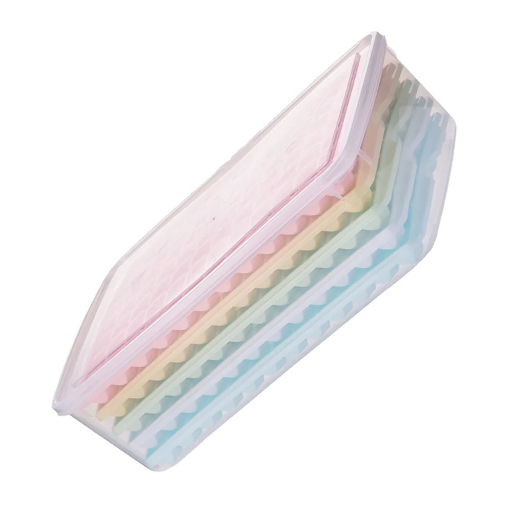 

Ice Cube Tray Plastic Ice Making Mold Bpa Free Stackable For Whiskey Soda Juice Fridge Organizer Baby Food Storage