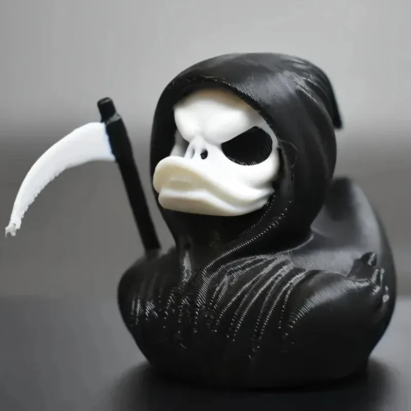 A Top-Quality Grim Reaper Duck, a 3D Printed Scary Death Duck Statue Suitable for Home Decoration for Haunted Party