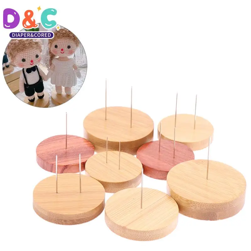 1PC Crochet Doll Base Display Rack Doll Base Doll Display Rack Showcase Crochet Doll Display Base Wooden Support Stand