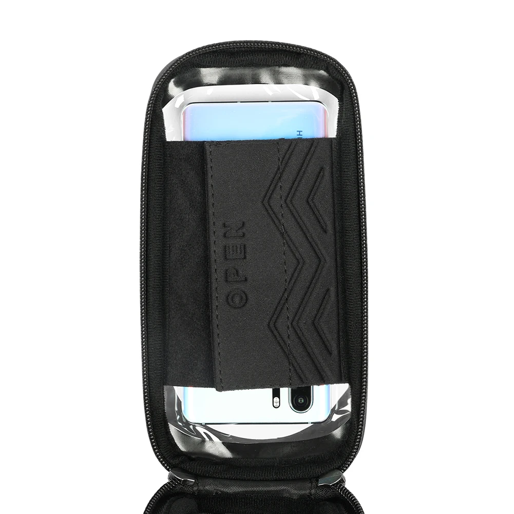 حقيبة بإطار أمامي للهاتف للدراجة/الدراجة مع شاشة لمس من البولي يوريثان وحقيبة دراجة واقية من الشمس حقيبة إطار دراجة مقاومة للماء لدراجات الطريق الجبلية #5