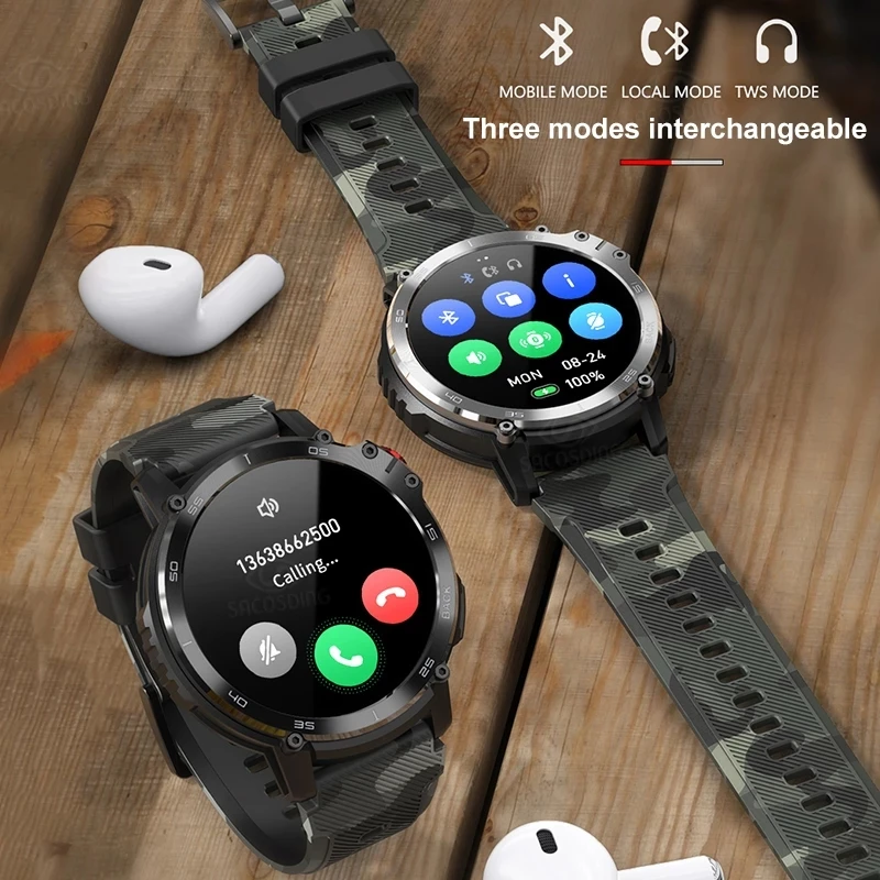 2023 4G ROM 1G RAM New Smart Watch Men Display Voice Calling Sports Watches Local Music Playback IP68 Waterproof Smartwatch Men