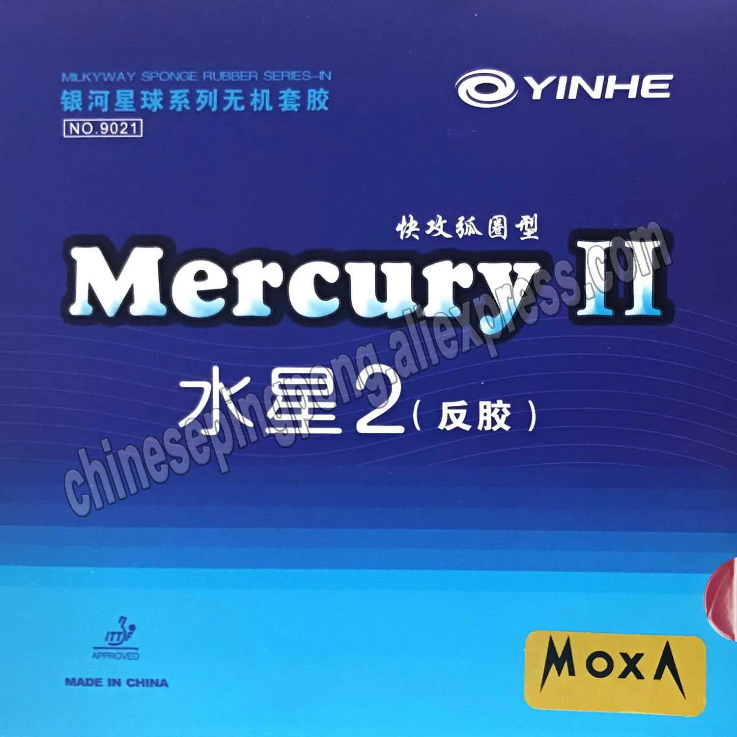 Yinhe-Hoja de tenis de mesa original W-6 Loop King, con 2xmercury 2 Mercury2, espinillas de goma para ping pong