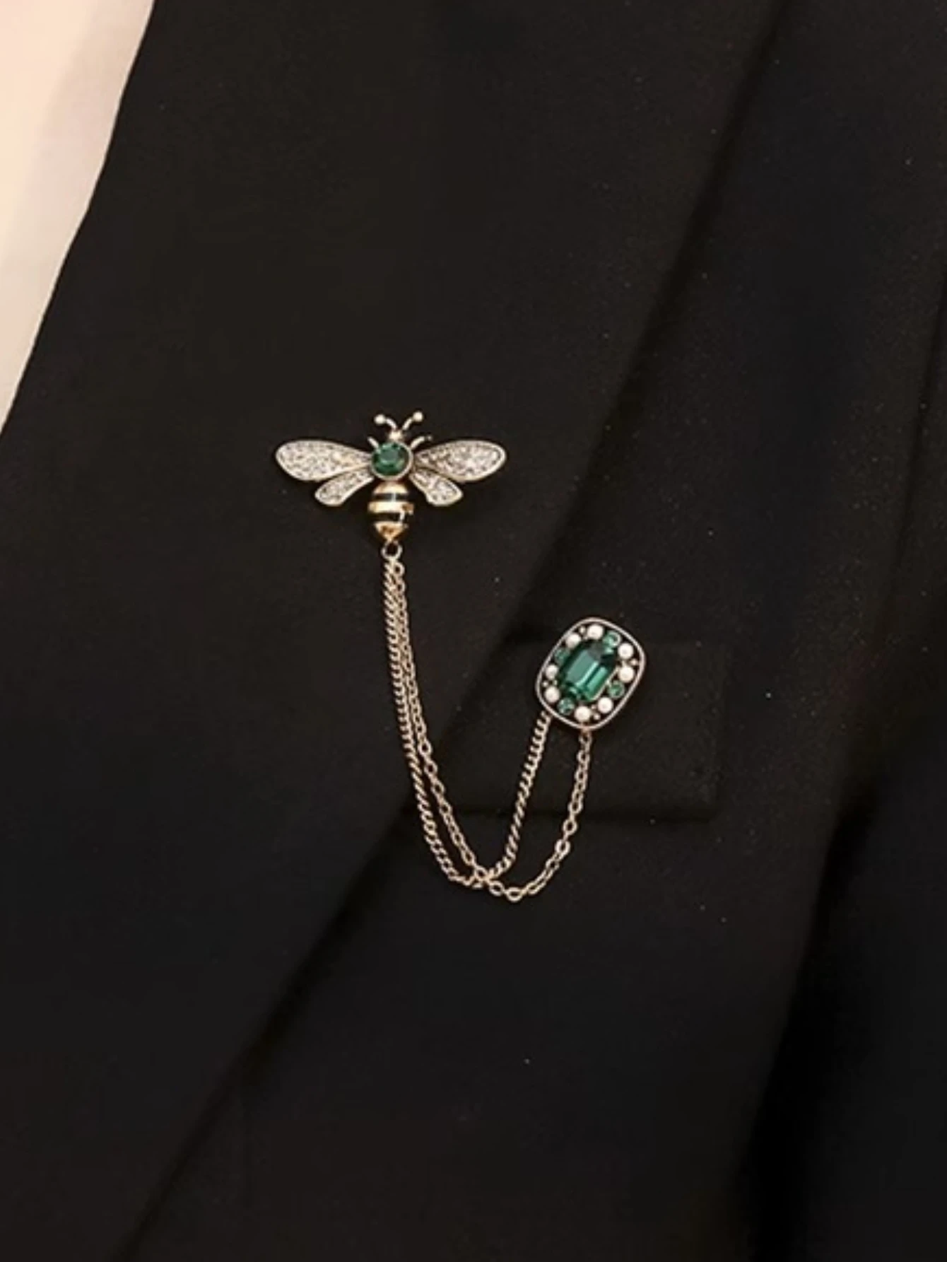 1 Piece Of Bee Crystal Tassel Women's Brooch Sweater With A Unique And Luxurious Design-zt3128 image 4