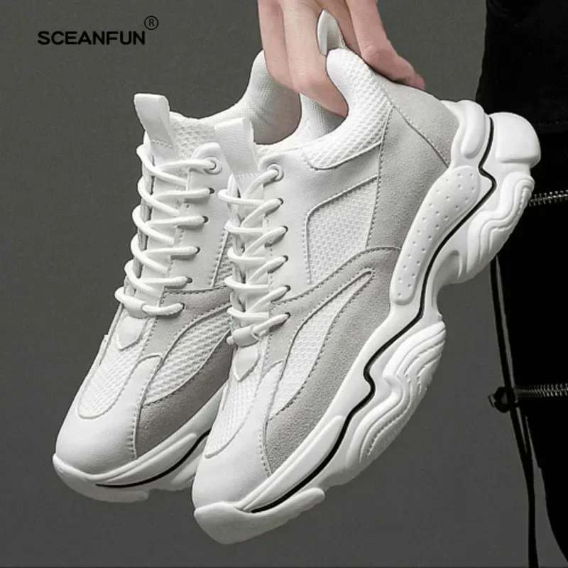 Männer lässig Turnschuhe Aufzug Schuhe Mode atmungsaktiv 8cm Höhe erhöht Schuhe für Mann versteckte Absätze Sport lift Designer